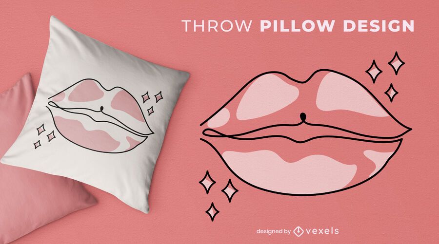 Lips throw pillow design Lips throw pillow design