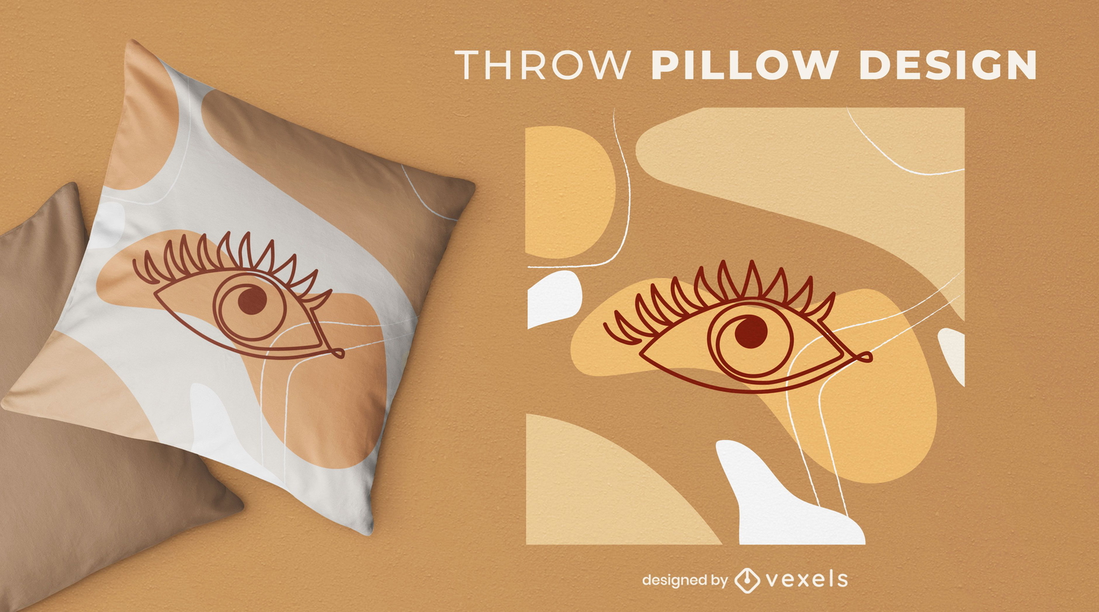 Stroke abstract eye pillow design