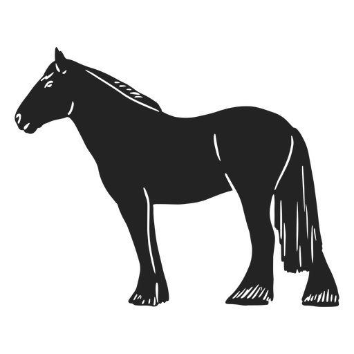 Wild west black horse cut out PNG Design