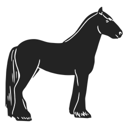 Standing Pony Cut Out PNG & SVG Design For T-Shirts