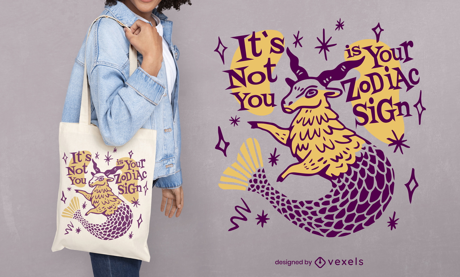 Capricorn zodiac sign quote tote bag