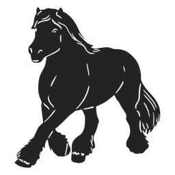 Pony galopando cortado Diseño PNG