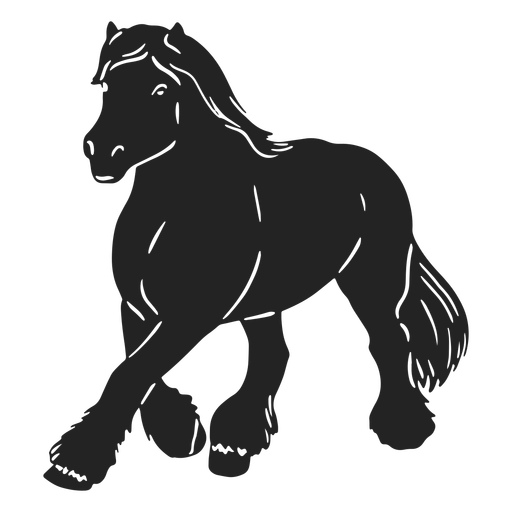 Pony galloping cut out PNG Design