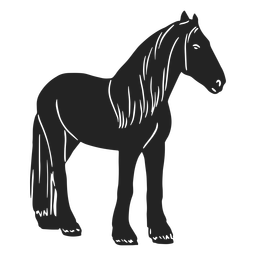 Caballo salvaje de pie cortado Diseño PNG
