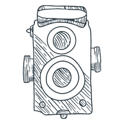 Alte Cemera-Hand gezeichnet PNG-Design