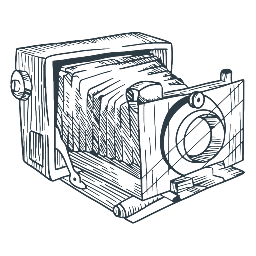 Antike Fotokamera handgezeichnet PNG-Design