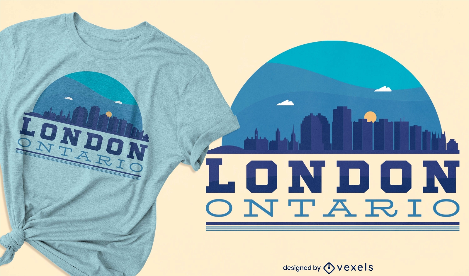 Diseño de camiseta Skyline London City