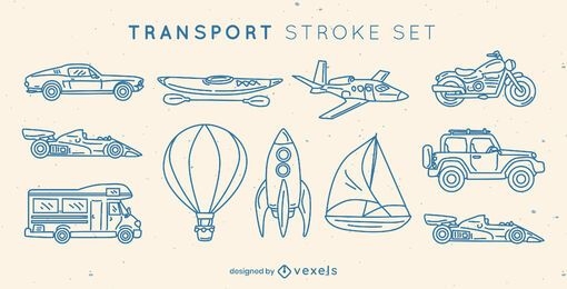 Set of transport stroke elements
