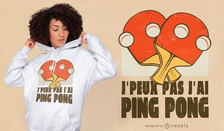 Ping pong sport quote t-shirt design