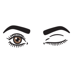 Eyes with makeup color stroke PNG Design Transparent PNG