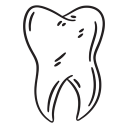 Molar tooth stroke PNG Design