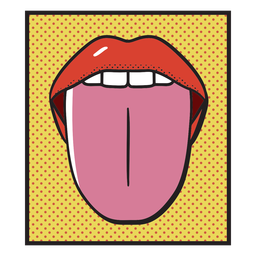 Tongue out comic PNG Design Transparent PNG