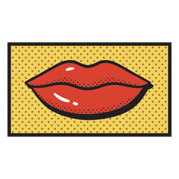 Closed mouth comic PNG Design Transparent PNG