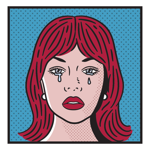 Crying woman comic