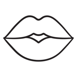 Pralle Lippen streicheln PNG-Design