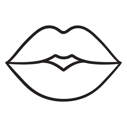 Plump lips stroke PNG Design