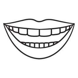 Lächelnder Mundschlag PNG-Design