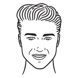 Man's portrait filled stroke PNG Design Transparent PNG