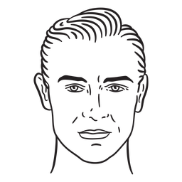 Homem acaricia quadrinhos sérios Desenho PNG