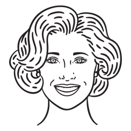Woman stroke smiling PNG Design Transparent PNG