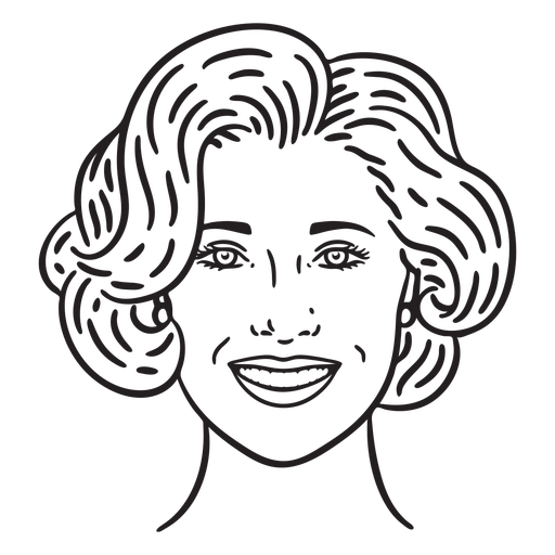 AVC de mulher sorrindo Desenho PNG