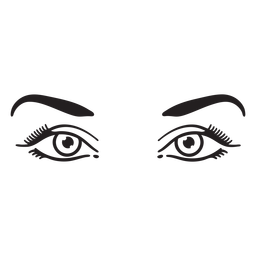 Augen streicheln aussehen PNG-Design