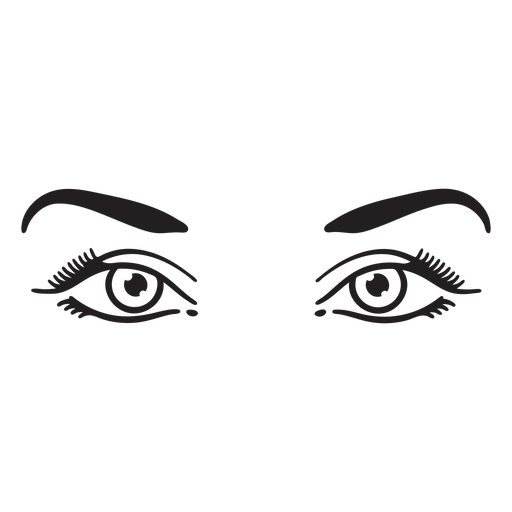 Eyes stroke look PNG Design