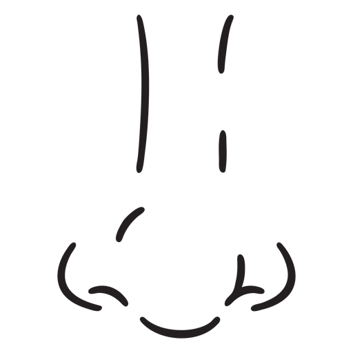 Curso de parte do corpo do nariz Desenho PNG