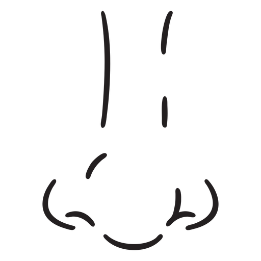 Nose body part stroke PNG Design