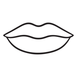 Lip stroke mouth PNG Design