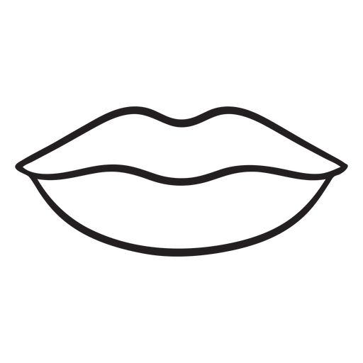 boca trazo de labios Diseño PNG