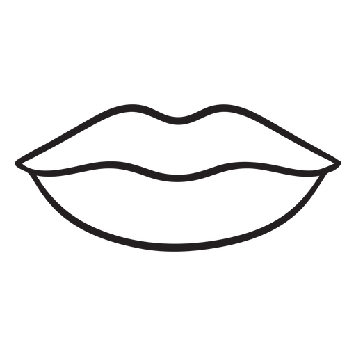 Lip stroke mouth PNG Design