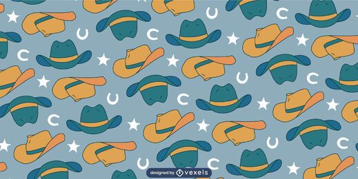 Cooles Farbstrich-Cowboyhut-Muster