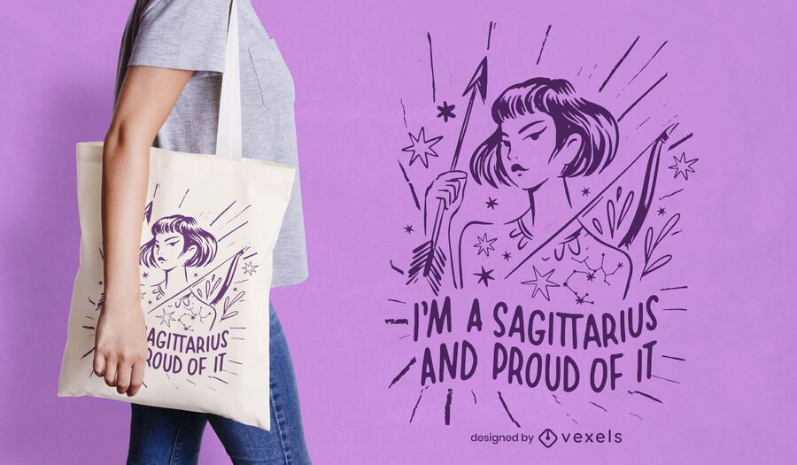 Sagittarius zodiac tote bag design Sagittarius zodiac tote bag design