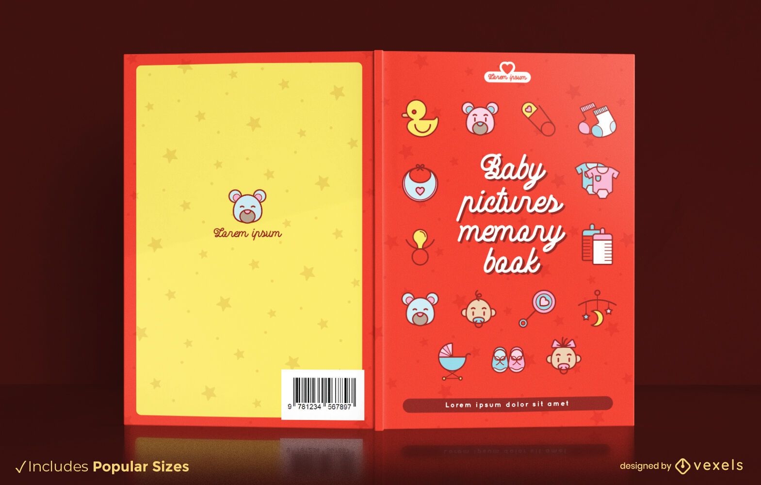 Baby pictures book cover design 
