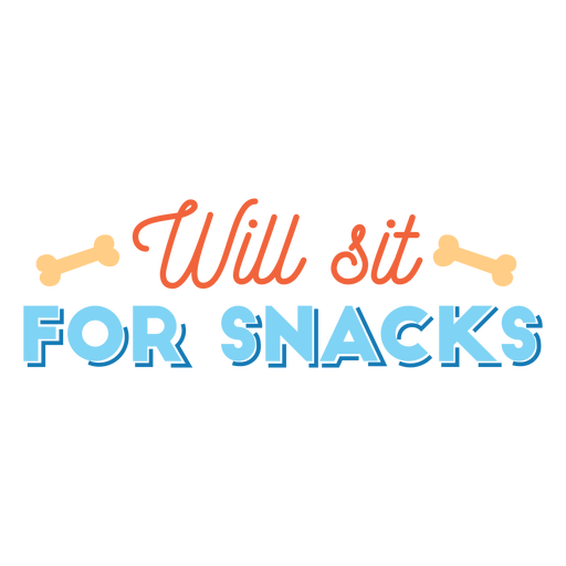 Will sit for snacks badges PNG Design