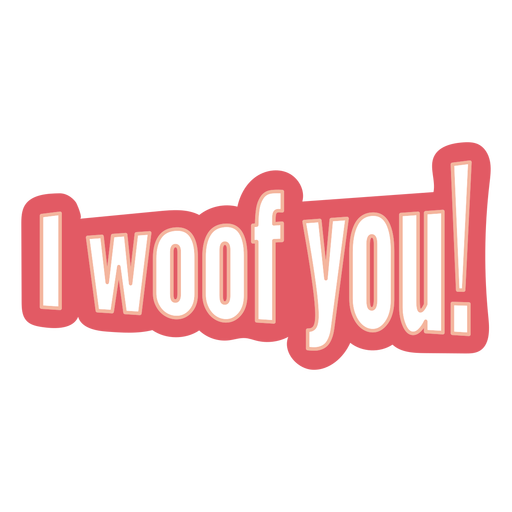 I woof you dog lettering quote PNG Design