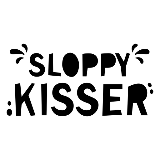 Schlampiger Küsser flach PNG-Design