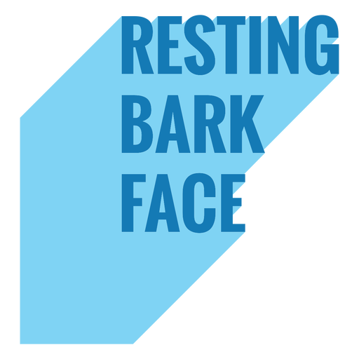 Resting bark face badge PNG Design