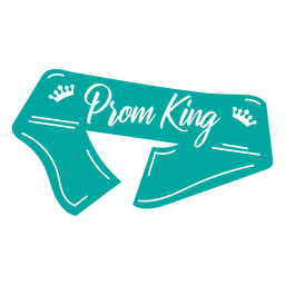 Sash prom king cut out PNG Design