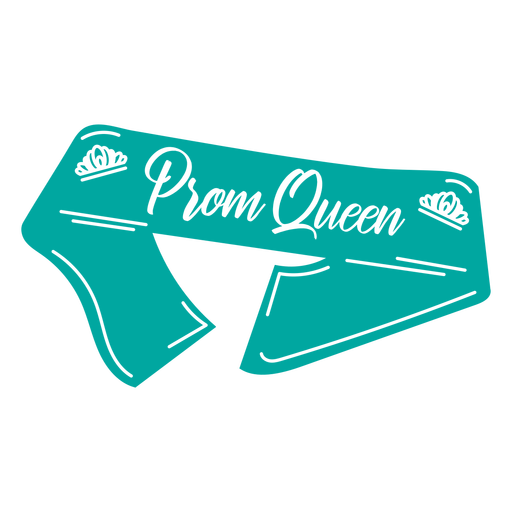 Prom Queen blaue Schärpe PNG-Design