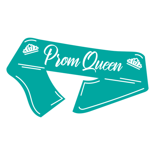 Prom queen blue sash PNG Design