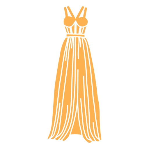 Prom langes Kleid ausgeschnitten PNG-Design