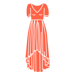Formal dress cut out PNG Design