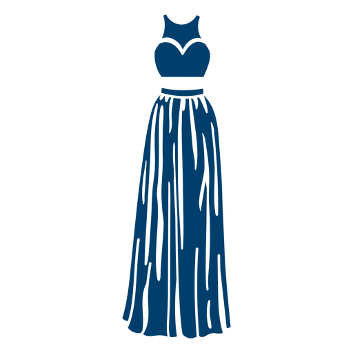Two piece dress cut out PNG Design