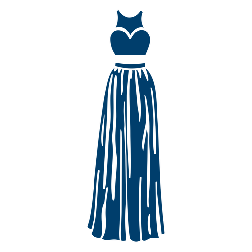 Vestido de duas peças cortado Desenho PNG