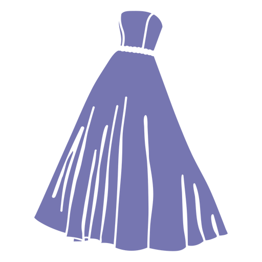 Fashionable prom dress cut out PNG Design
