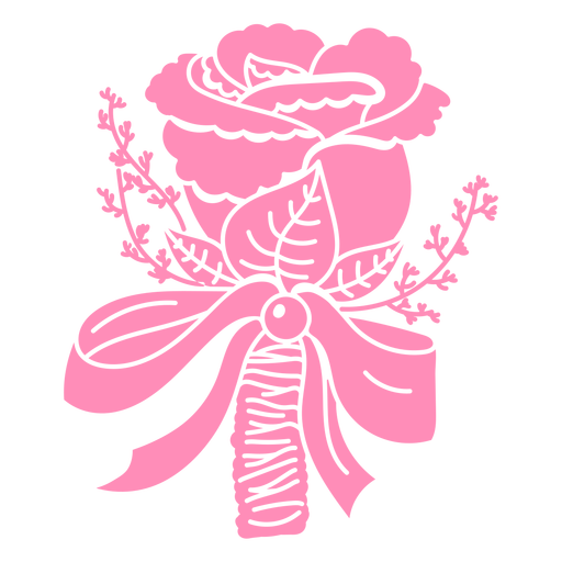 Rosa Blumenstrauß ausgeschnitten PNG-Design