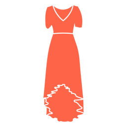 Corte de vestido de fiesta naranja Diseño PNG