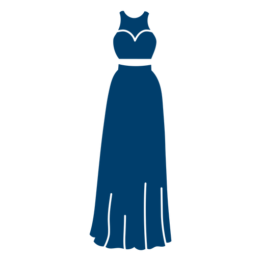 vestido de baile azul cortado Desenho PNG